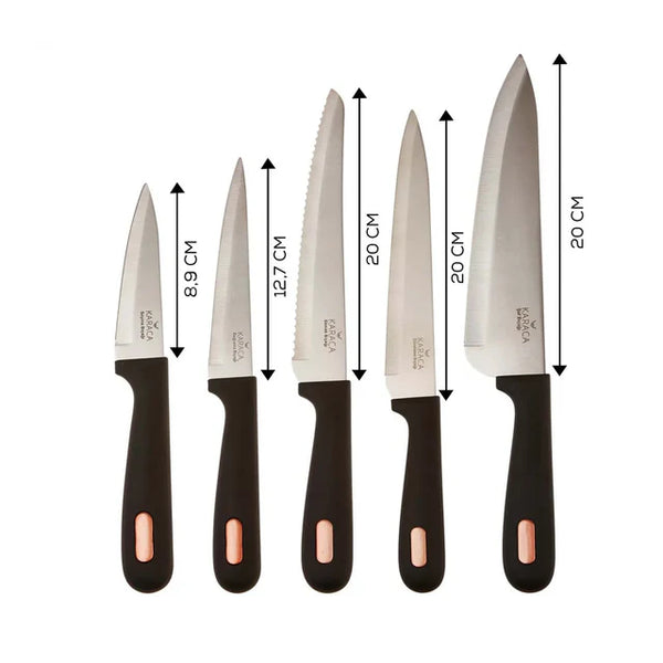 Karaca Overcut 6-Piece Kitchen Knives - Karrari