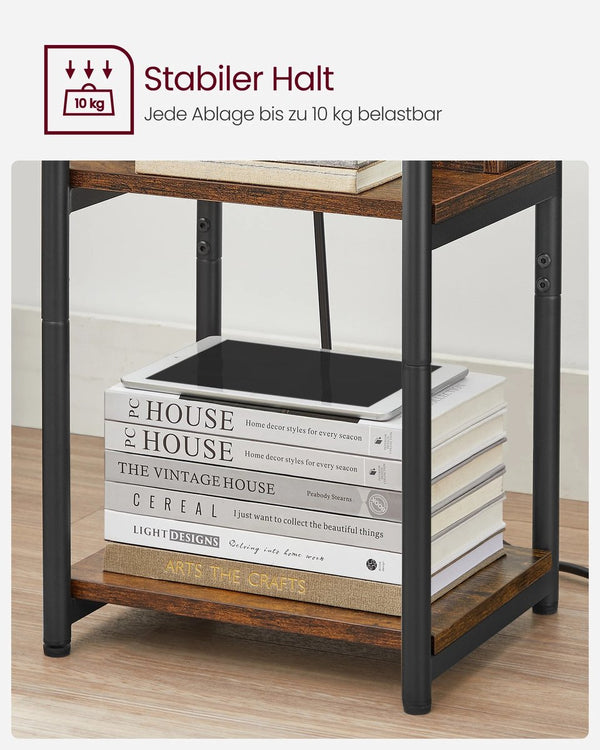 Narrow Side Table with 2 USB Ports