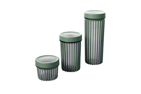 6-Piece Airtight Green Storage Jar Set - Karrari