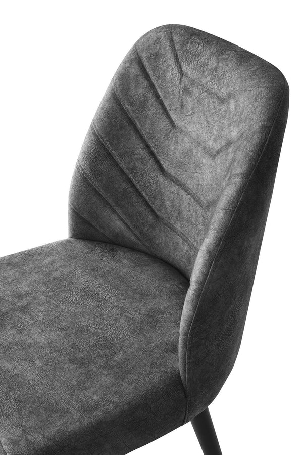 Velvet Anthracite Chairs (set of 2) - Karrari