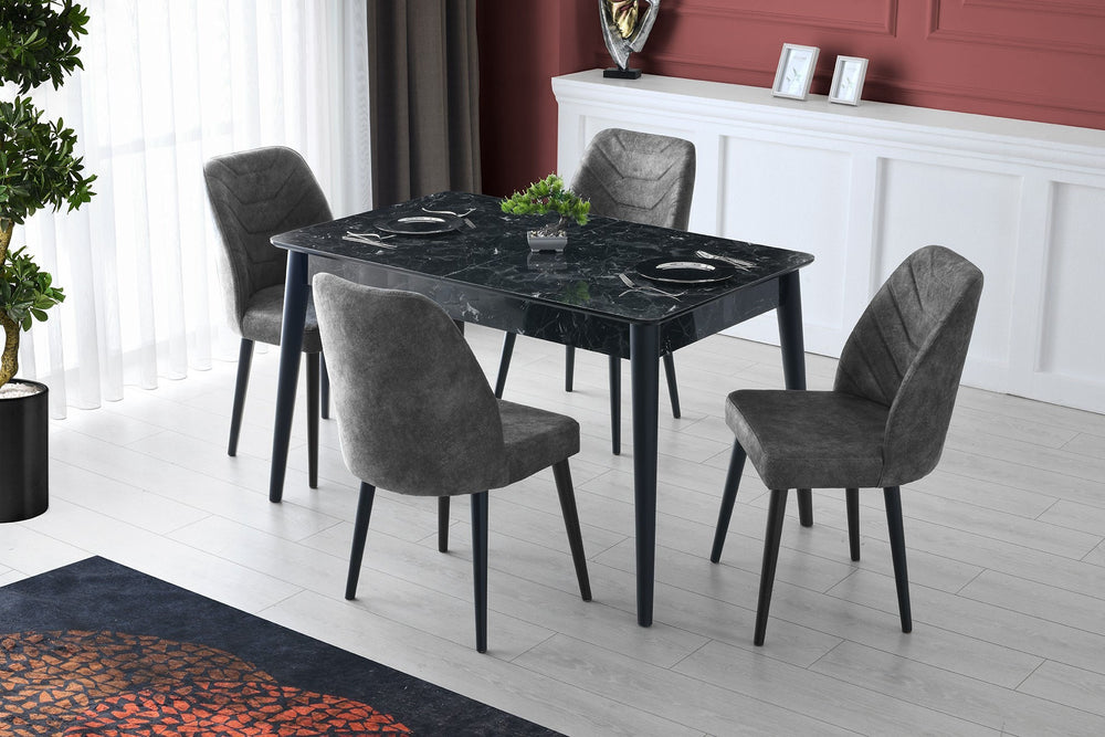 Velvet Anthracite Chairs (set of 2) - Karrari