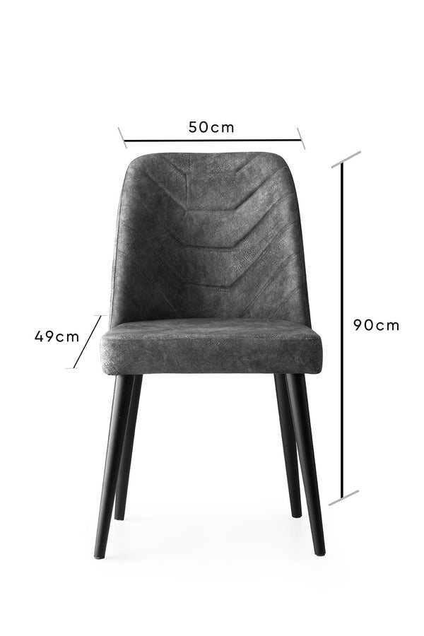 Velvet Anthracite Chairs (set of 2) - Karrari