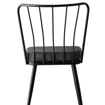 Metal Chairs, Set of 2, Black