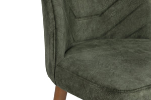 Velvet Walnut Dark Green Chairs (set of 2) - Karrari