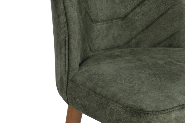 Velvet Walnut Dark Green Chairs (set of 2) - Karrari