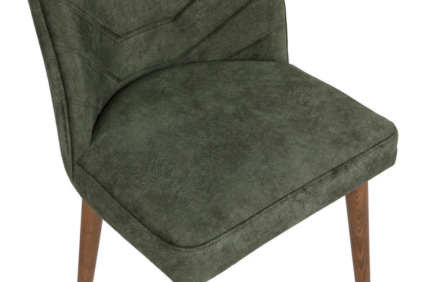Velvet Walnut Dark Green Chairs (set of 2) - Karrari