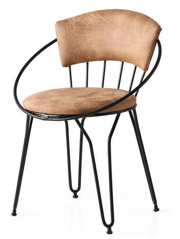 Bohemian Chair, Set of 2, Black and Tan