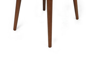 Velvet Chairs Cream Walnut (set of 2) - Karrari