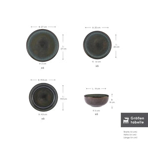 Karaca Fein 24-Piece Reactive Dinner Set - Karrari