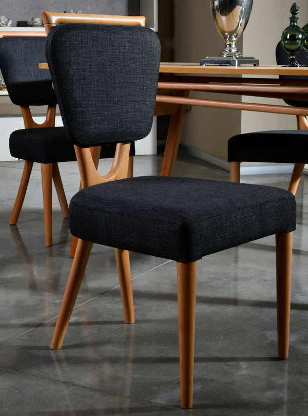 Scandinavian Oak & Dark Grey Chairs (set of 2) - Karrari