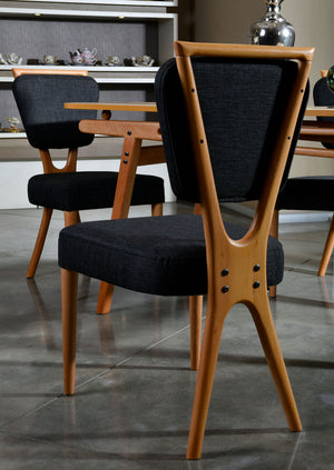 Scandinavian Oak & Dark Grey Chairs (set of 2) - Karrari