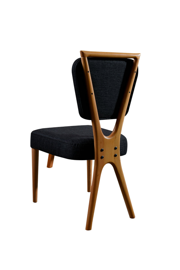 Scandinavian Oak & Dark Grey Chairs (set of 2) - Karrari