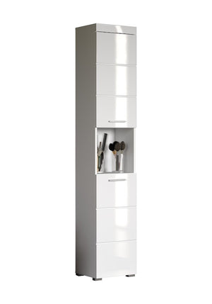 Amanda Tall Bathroom Cabinet – Gloss White - Karrari