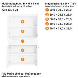 Amanda Multi-Door Storage Cabinet - Karrari