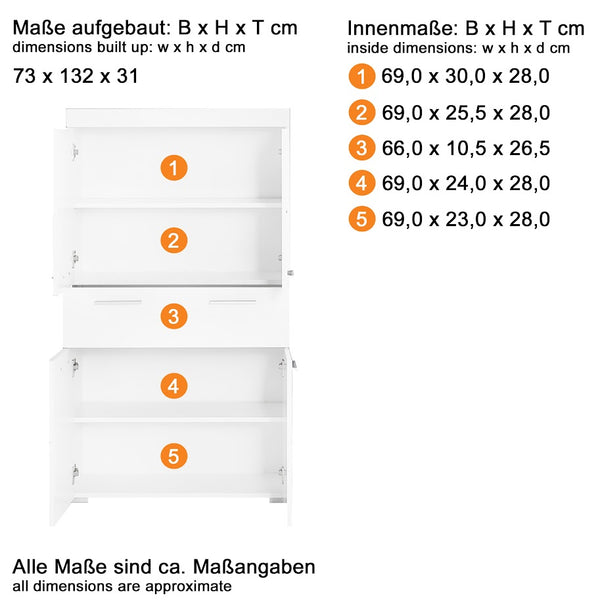 Amanda Multi-Door Storage Cabinet - Karrari