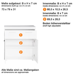 Amanda – Floor Cabinet White