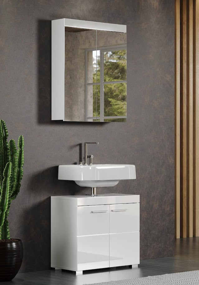 Amanda 2-Door Mirror Storage Cabinet - Karrari