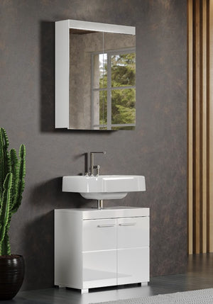 Amanda 2-Door Mirror Storage Cabinet - Karrari