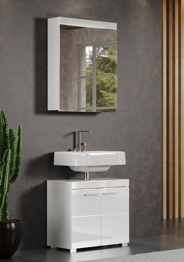 Amanda 2-Door Mirror Storage Cabinet - Karrari
