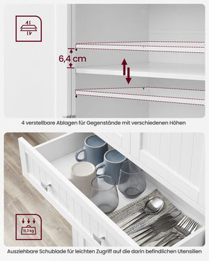 Storage Cabinet with Shelves & Drawers