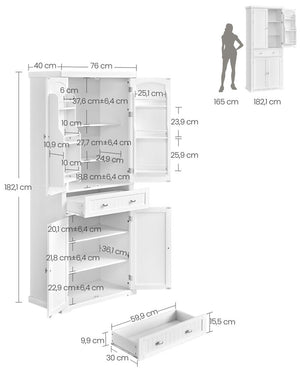 Storage Cabinet with Shelves & Drawers