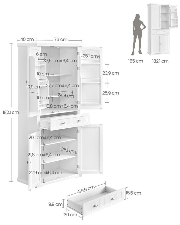 Storage Cabinet with Shelves & Drawers