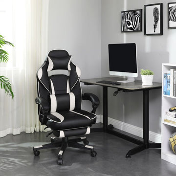 Gaming Chair, Gaming Chair, Adjustable Office Chair, with Telescopic Footrest, Ergonomic, Tilt Mechanism
