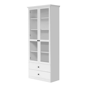 Brandson Glass Display Cabinet – Drawers & Glass Doors - Karrari