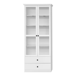 Brandson Glass Display Cabinet – Drawers & Glass Doors - Karrari