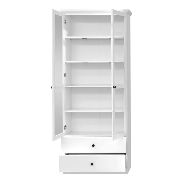 Brandson Glass Display Cabinet – Drawers & Glass Doors - Karrari