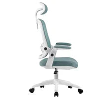 Blue Mesh Office Chair with Headrest & Adjustable Armrests - Karrari