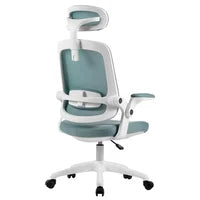 Blue Mesh Office Chair with Headrest & Adjustable Armrests - Karrari