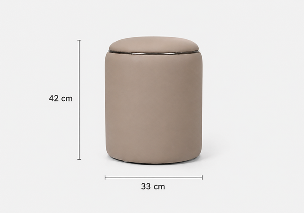 Modern Velvet Vanity Pouffe Stool - Karrari