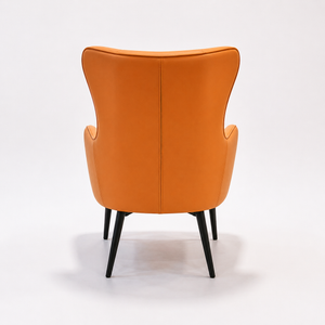 Modern Orange Wingback Accent Armchair Upholstered Lounge Chair - Karrari