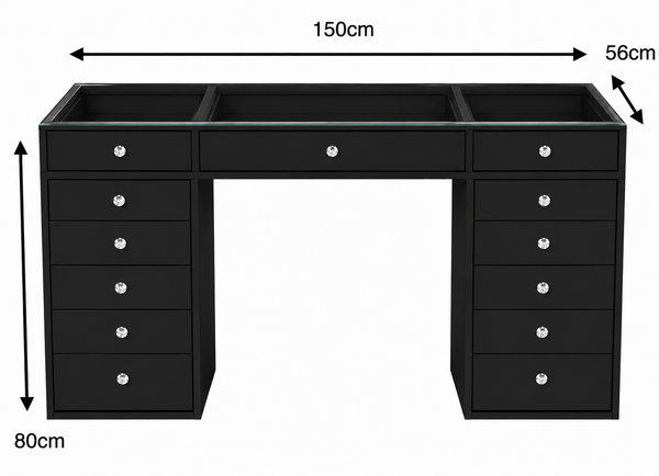 Luxury White Vanity Table – Mirror Sold Separately