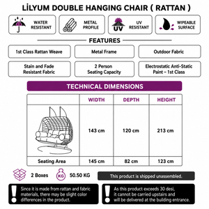 BEGONVIL Double Woven Swing