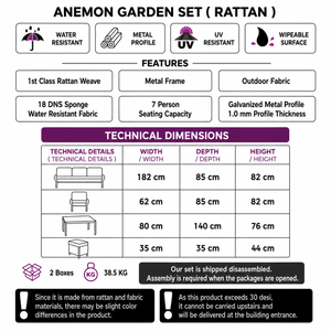 ANEMON Garden Balcony Seating Set