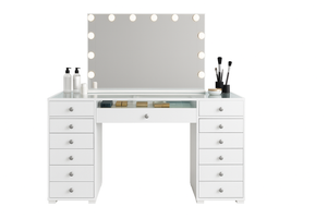 Vanity Table - LED Mirror, Bluetooth Speakers & Storage Drawers - Karrari
