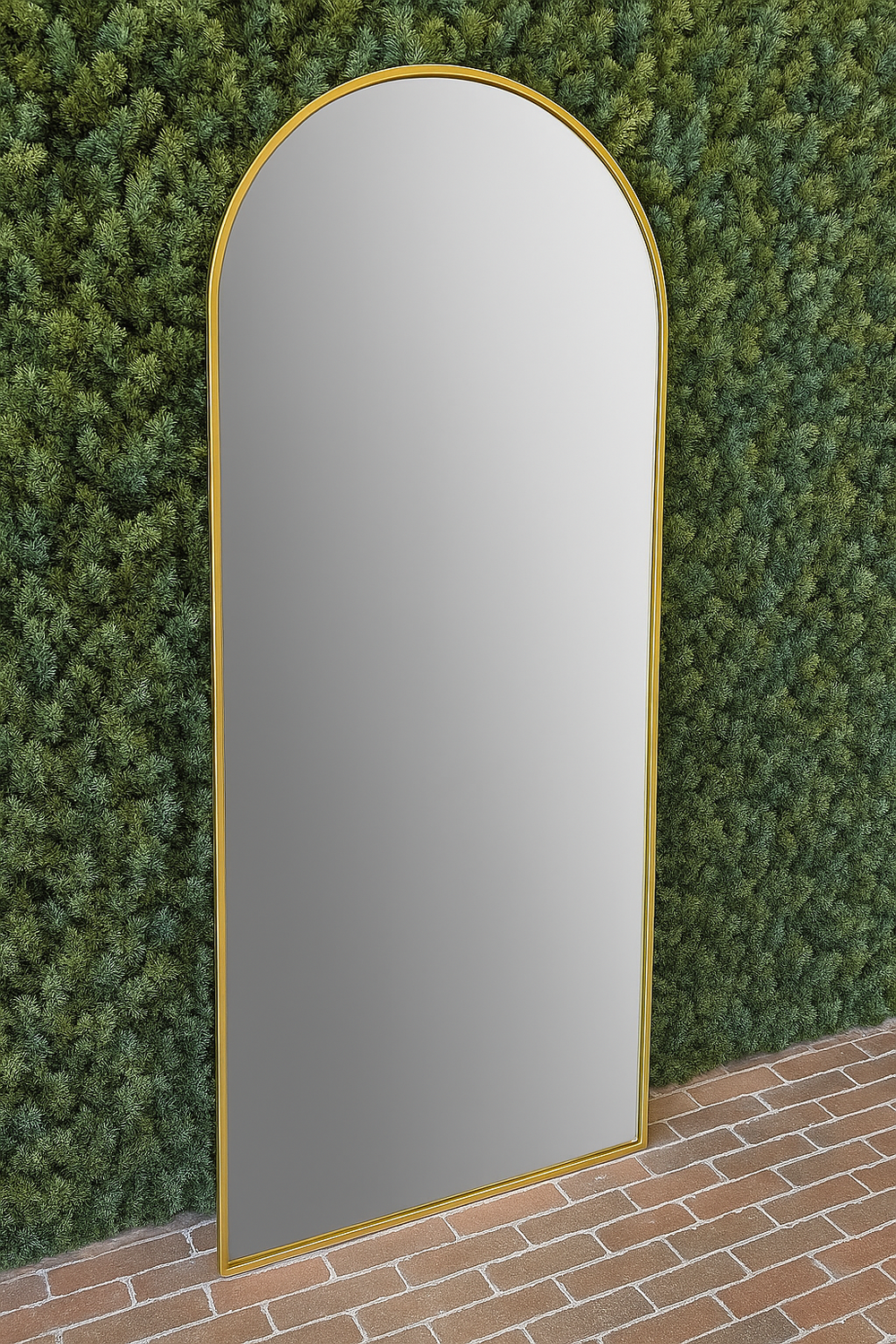 Arched Gold Metal Frame Mirror - Karrari