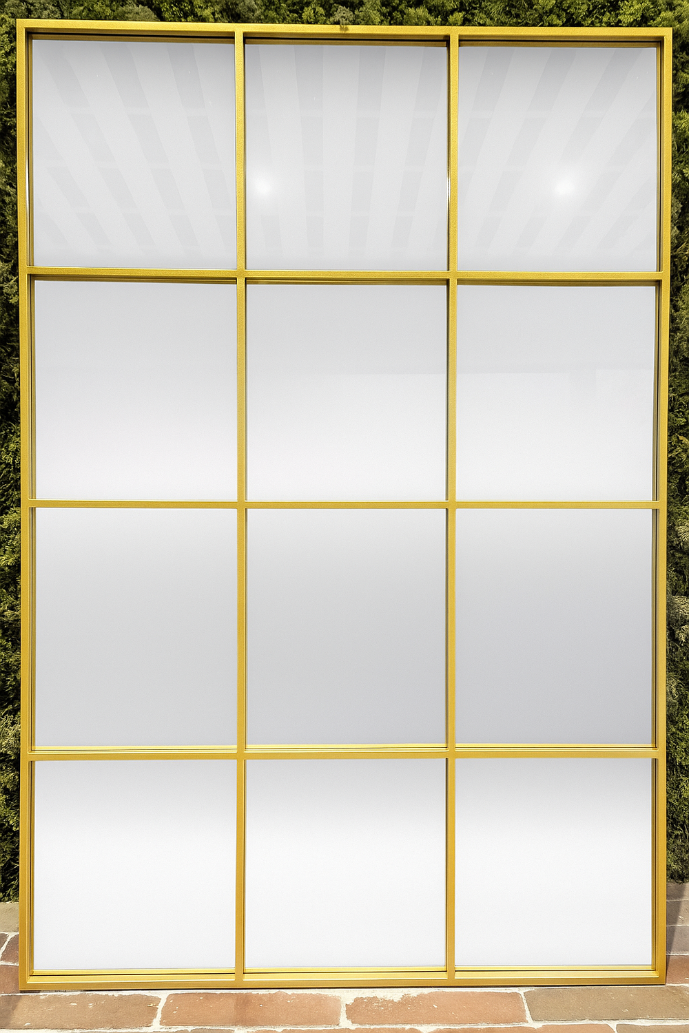 Grid Gold Metal Frame Mirror - Karrari