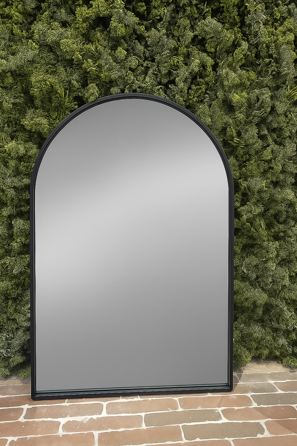 Arched Mirror Black Metal Frame - Karrari