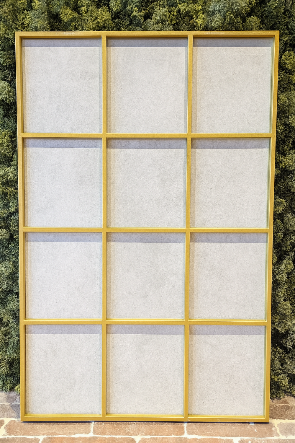 Gold Metal Frame Grid Mirror - Karrari