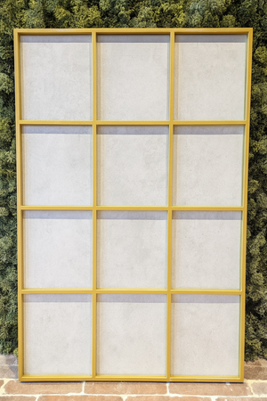 Gold Metal Frame Grid Mirror - Karrari