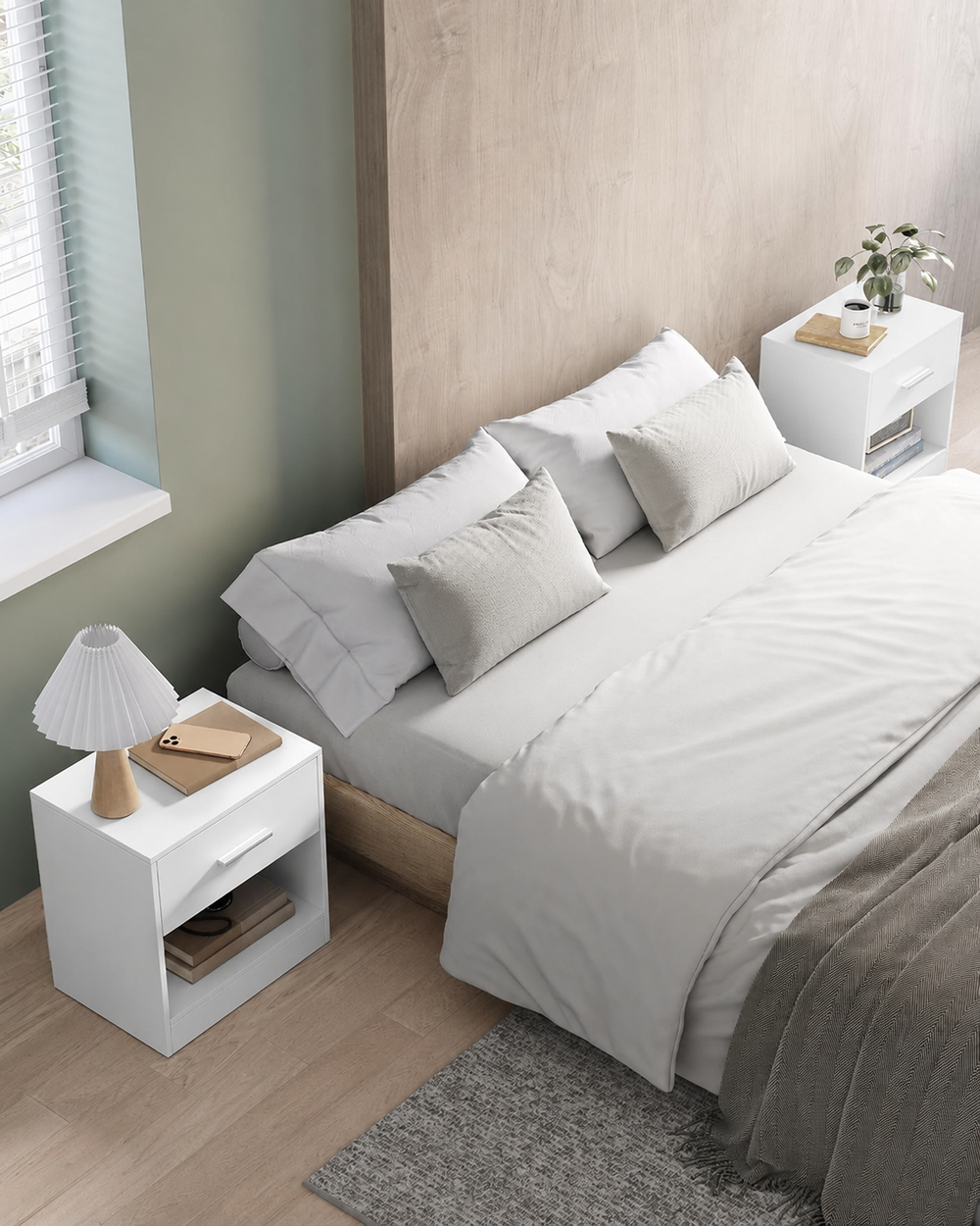 2-Piece Bedside Table Set - Karrari