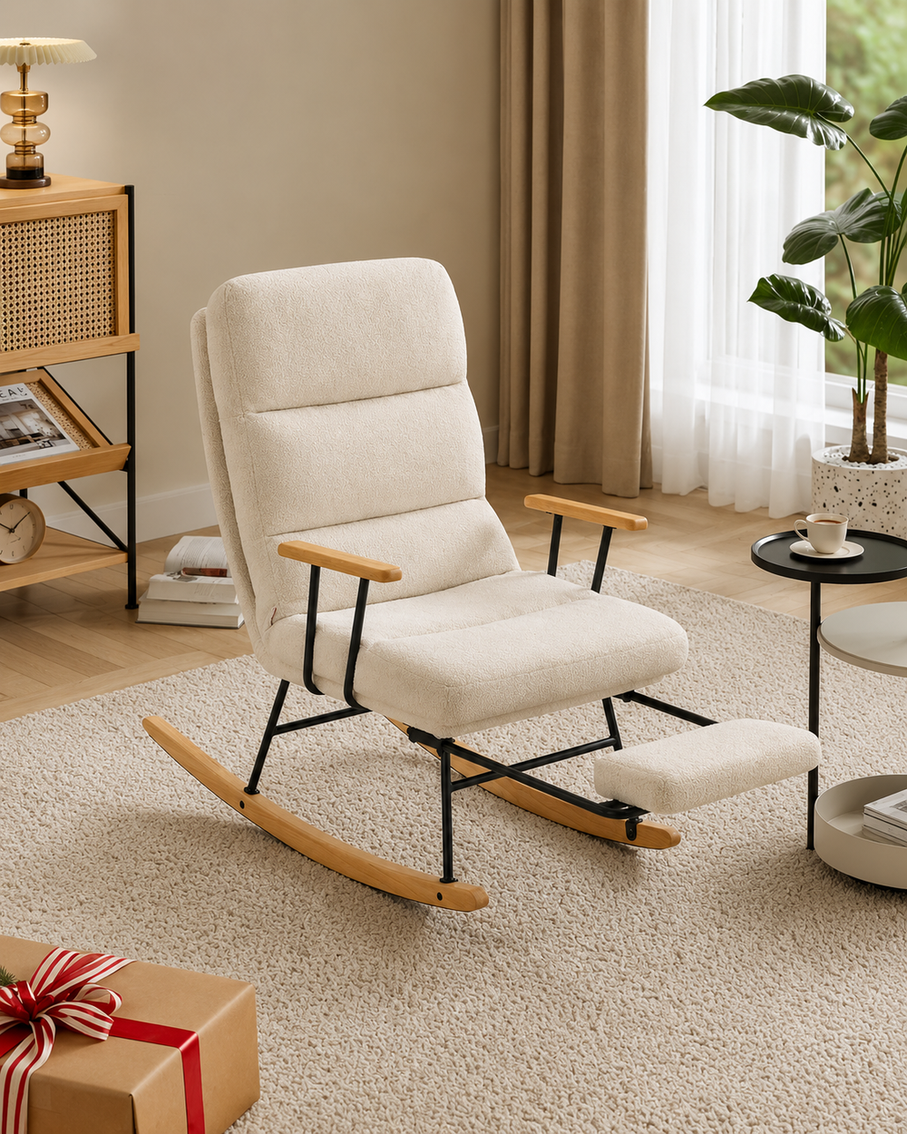 Rocking Chair with 4 Position Adjustable Backrest - Karrari