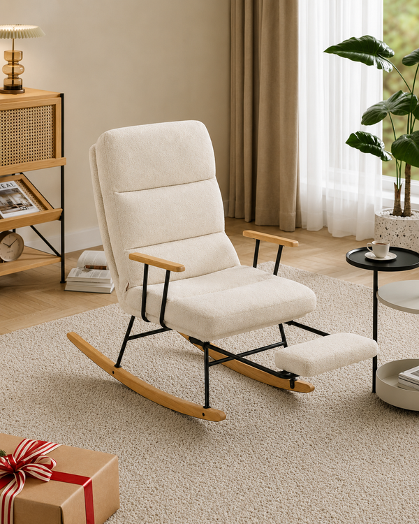 Rocking Chair with 4 Position Adjustable Backrest - Karrari