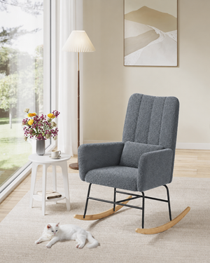 Rocking Chair with Armrests - Slate Grey - Karrari