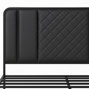 Single Bed Frame with Padded Diamond Headboard - Karrari