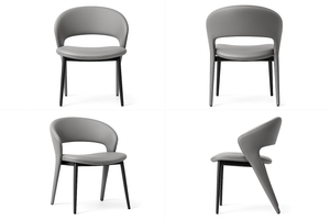 Modern Faux Leather Dining Chairs (Set of 2)