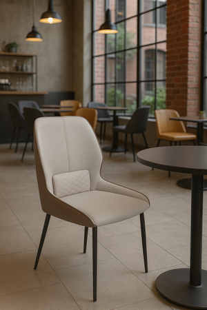 Cream Upholstered Dining Chairs (Set of 2)